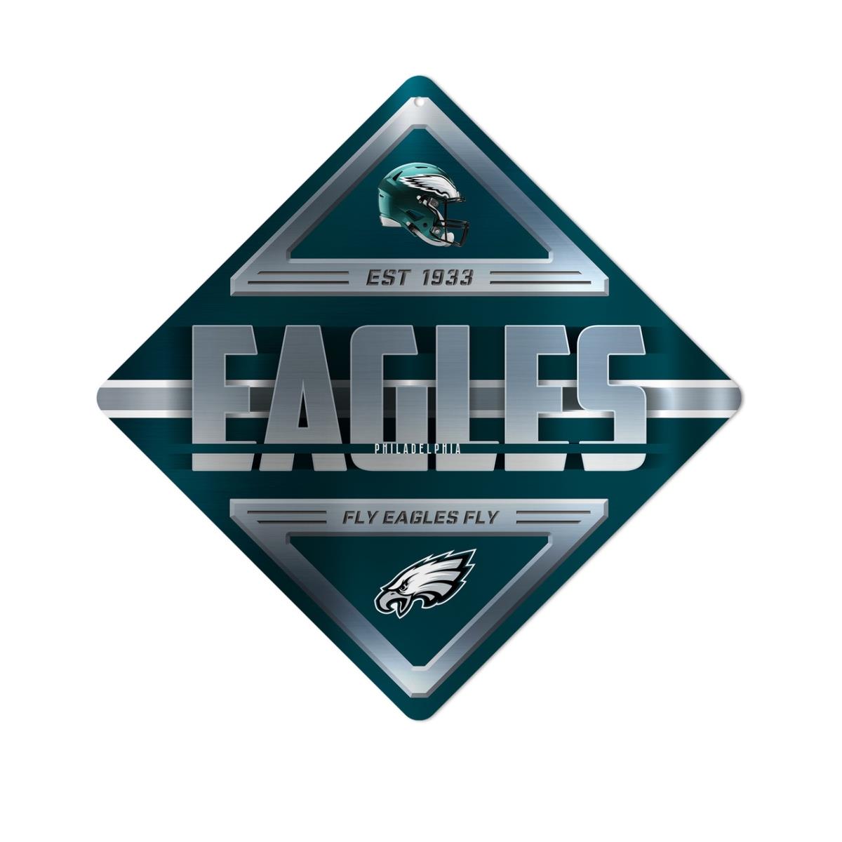 1140746236 Philadelphia Eagles Metal Diamond Shape Sign