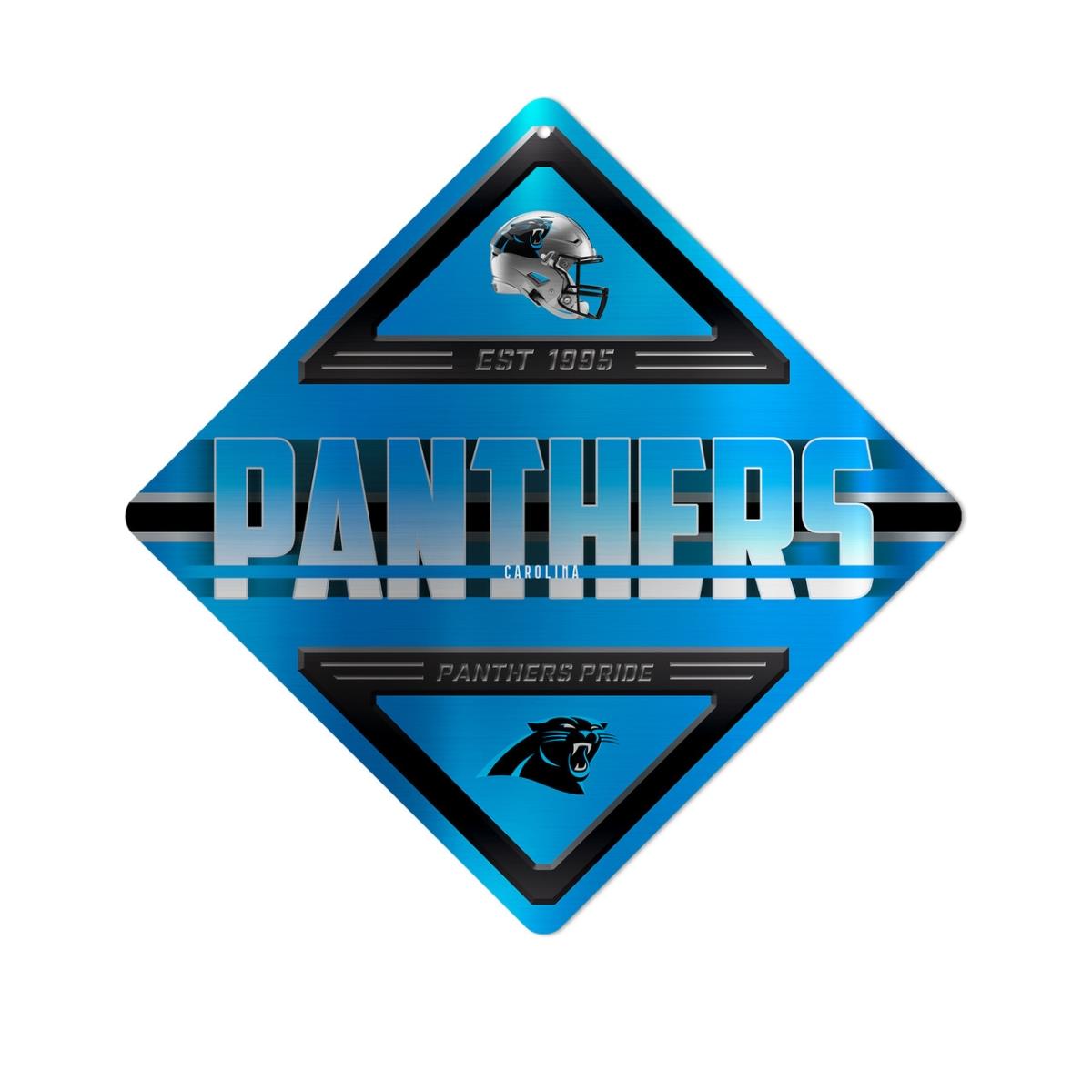 1140746243 Carolina Panthers Metal Diamond Shape Sign