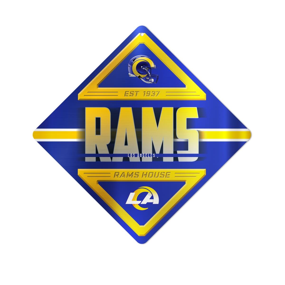 1140746246 Los Angeles Rams Metal Diamond Shape Sign