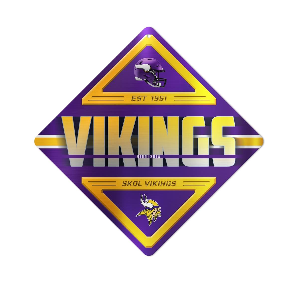 1140746253 Minnesota Vikings Metal Diamond Shape Sign