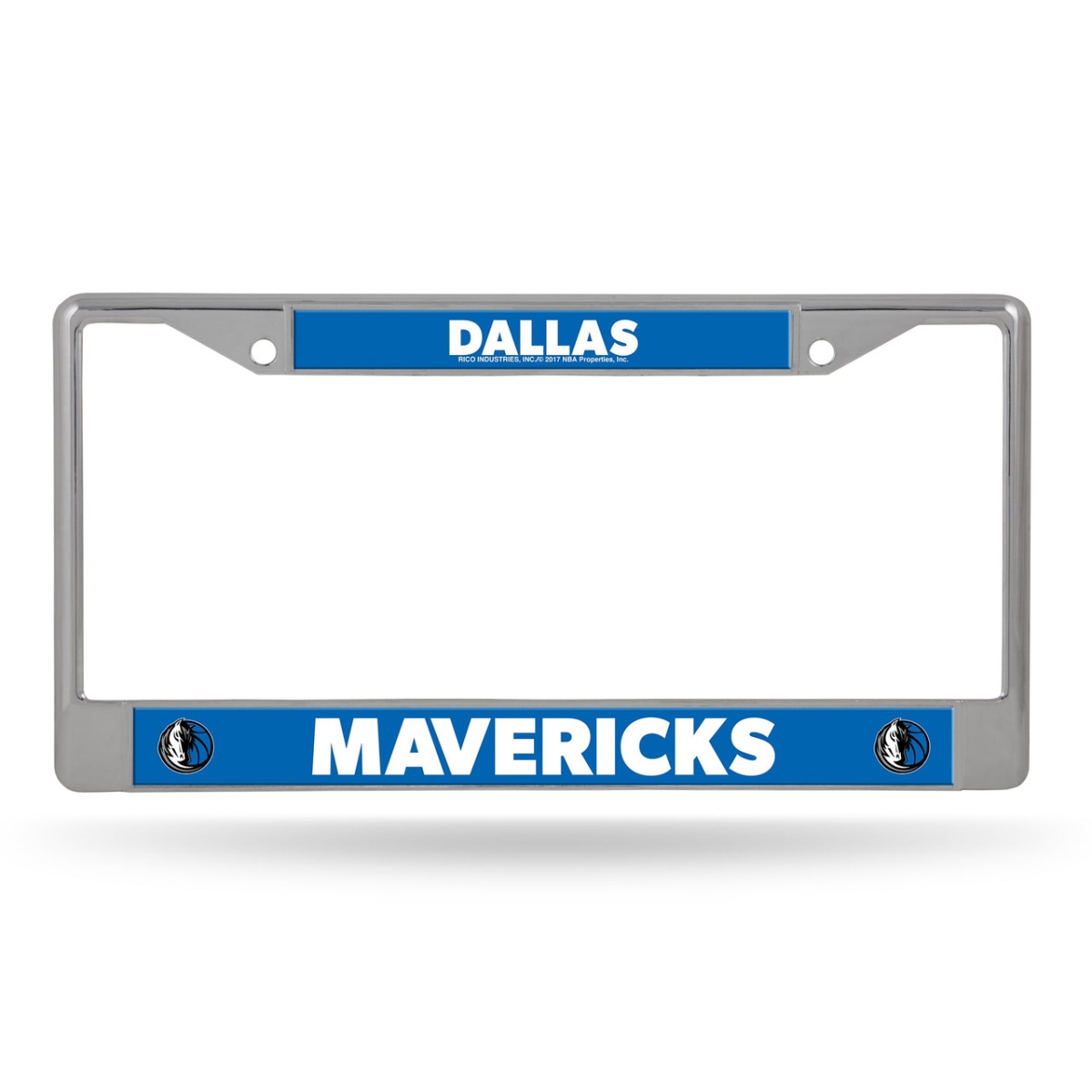 Rico 6734545755 Dallas Mavericks License Plate Frame - Chrome Printed Insert