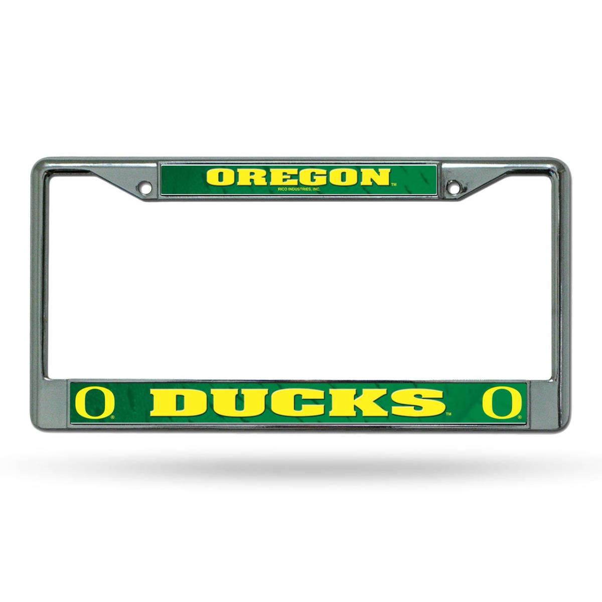 6734562691 Oregon Ducks Frame Chrome Printed Insert License Plate