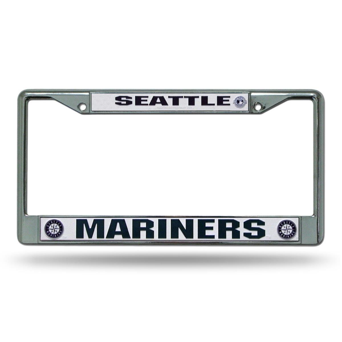 6734567954 Seattle Kraken Frame Chrome Printed Insert License Plate