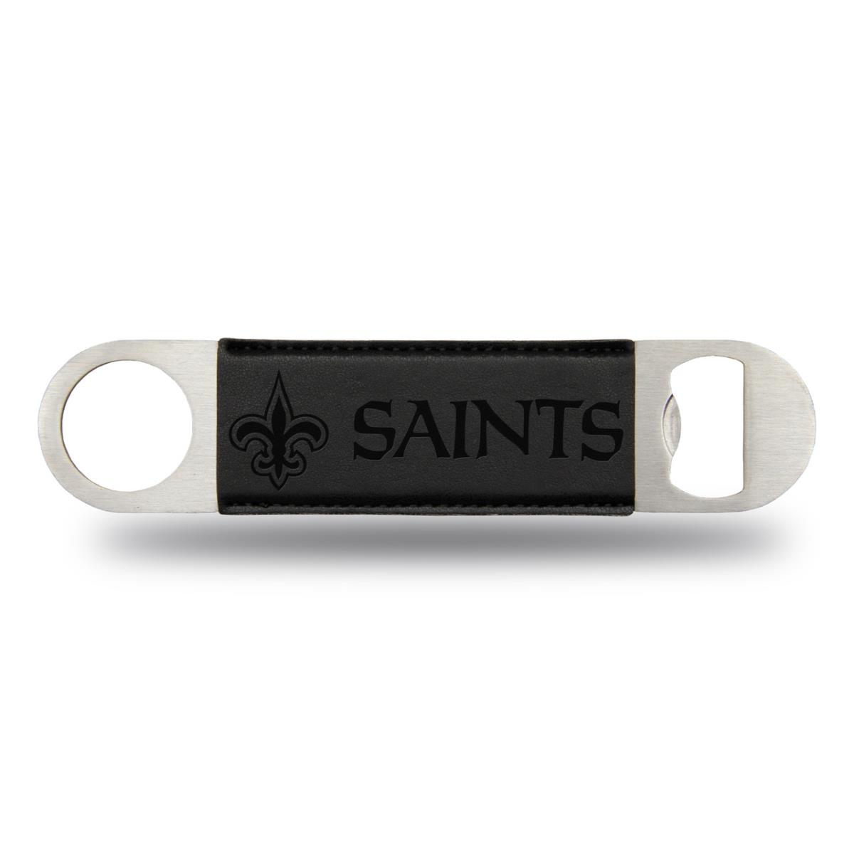 Picture of Rico Industries 6734598698 New Orleans Saints Bar Blade Laser Engraved Bottle Opener