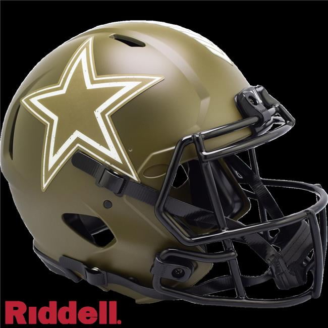 Dallas Cowboys Helmet Riddell Authentic Full Size Speed Style Salute to Service