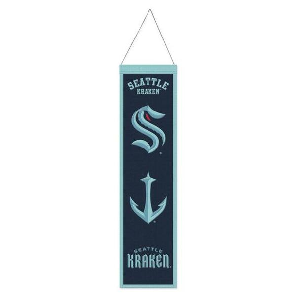 9416648386 8 x 32 in. Evolution Design Seattle Kraken Heritage Wool Banner