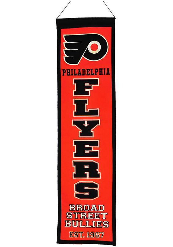 9416648519 8 x 32 in. Wool Heritage Evolution Design Philadelphia Flyers Banner
