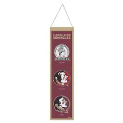 9416648595 8 x 32 in. NCAA Florida State Seminoles Wool Heritage Evolution Design Banner