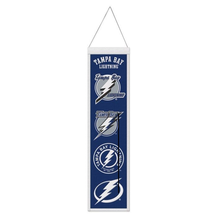 9416648728 8 x 32 in. NHL Tampa Bay Lightning Heritage Evolution Design Wool Banner