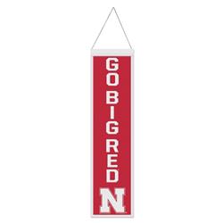 8 x 32 in. Nebraska Cornhuskers Heritage Slogan Design Wool Banner