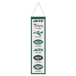 9416647462 8 x 32 in. New York Jets Heritage Evolution Design Wool Banner