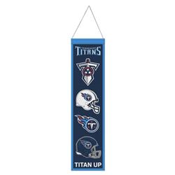 Picture of Wraft Fanatics 9416647534 8 x 32 in. Tennessee Titans Heritage Evolution Design Wool Banner