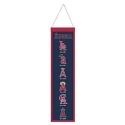 8 x 32 in. Los Angeles Angels Wool Heritage Evolution Design Banner