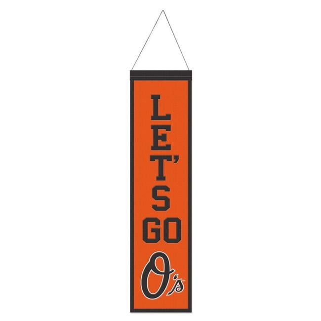 8 x 32 in. Heritage Slogan Design Baltimore Orioles Wool Banner
