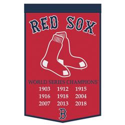 24 x 38 in. MLB Dynasty Champ Design Boston Red Sox Wool Banner