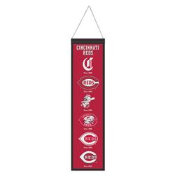 9416647678 8 x 32 in. Cincinnati Reds Wool Heritage Evolution Design Banner