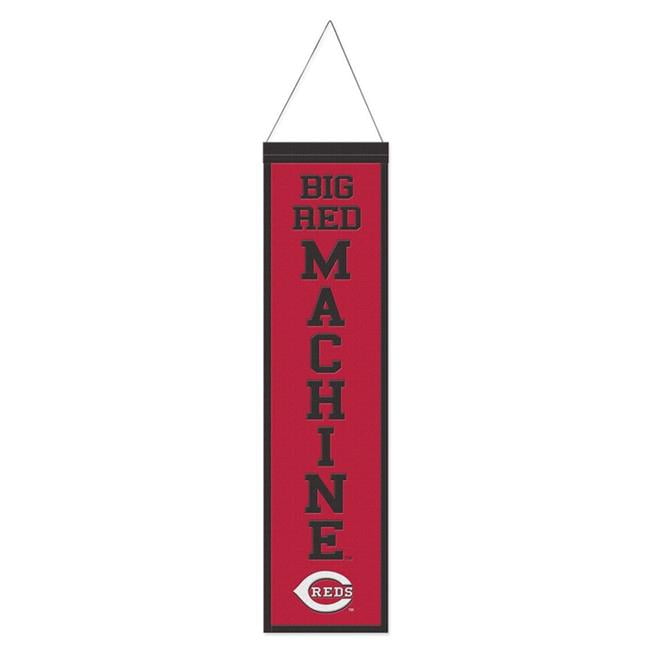 8 x 32 in. Heritage Slogan Design Cincinnati Reds Wool Banner