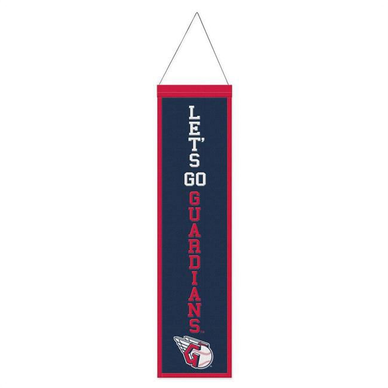8 x 32 in. MLB Heritage Slogan Design Cleveland Guardians Wool Banner