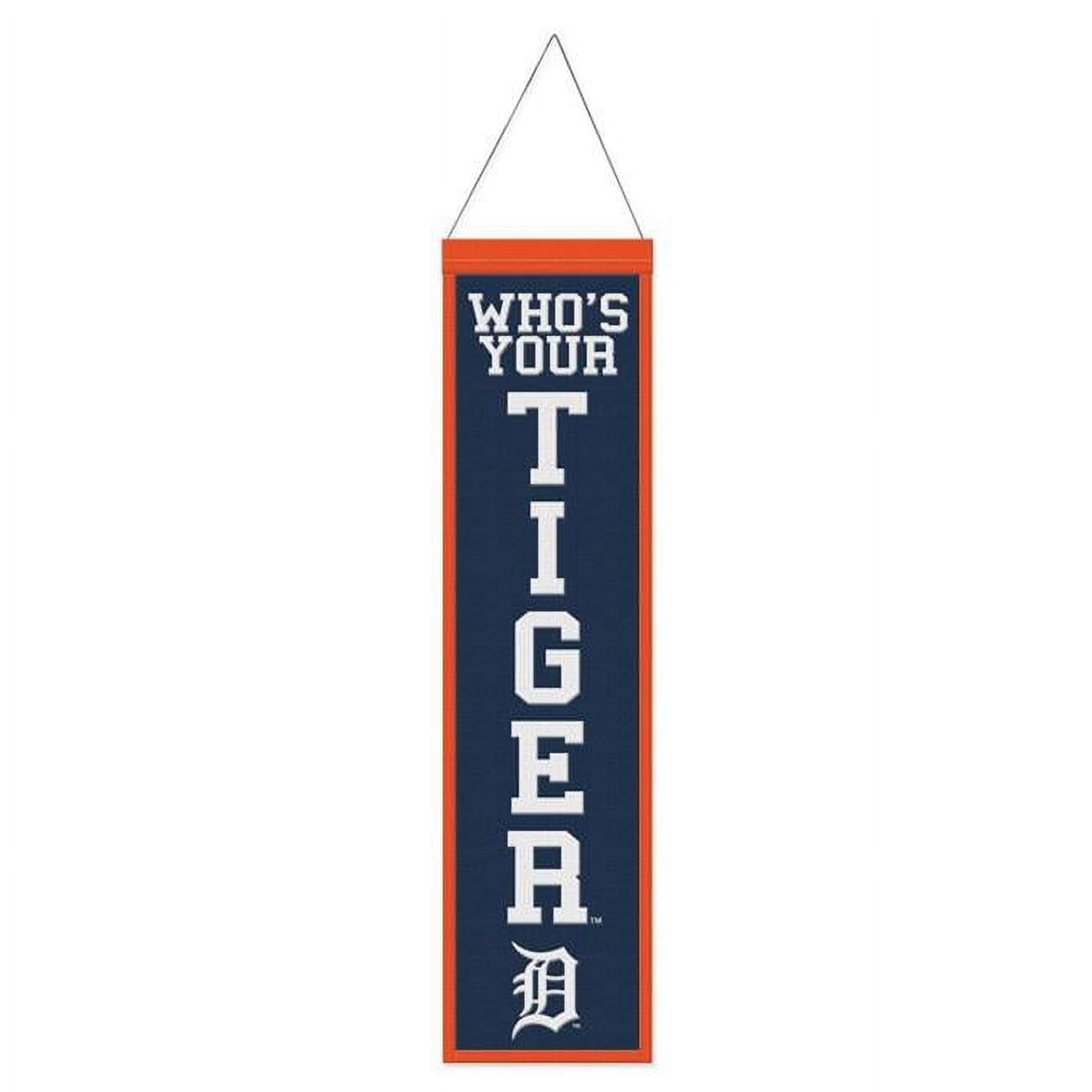 8 x 32 in. Detroit Tigers Wool Heritage Slogan Design Banner
