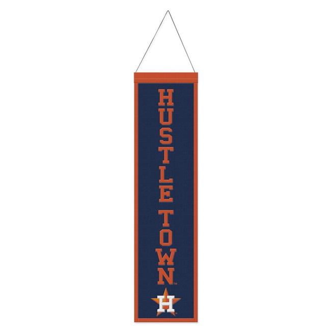 8 x 32 in. MLB Heritage Slogan Design Houston Astros Wool Banner