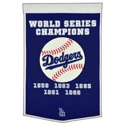 24 x 38 in. Los Angeles Dodgers Wool Dynasty Slogan Design Banner