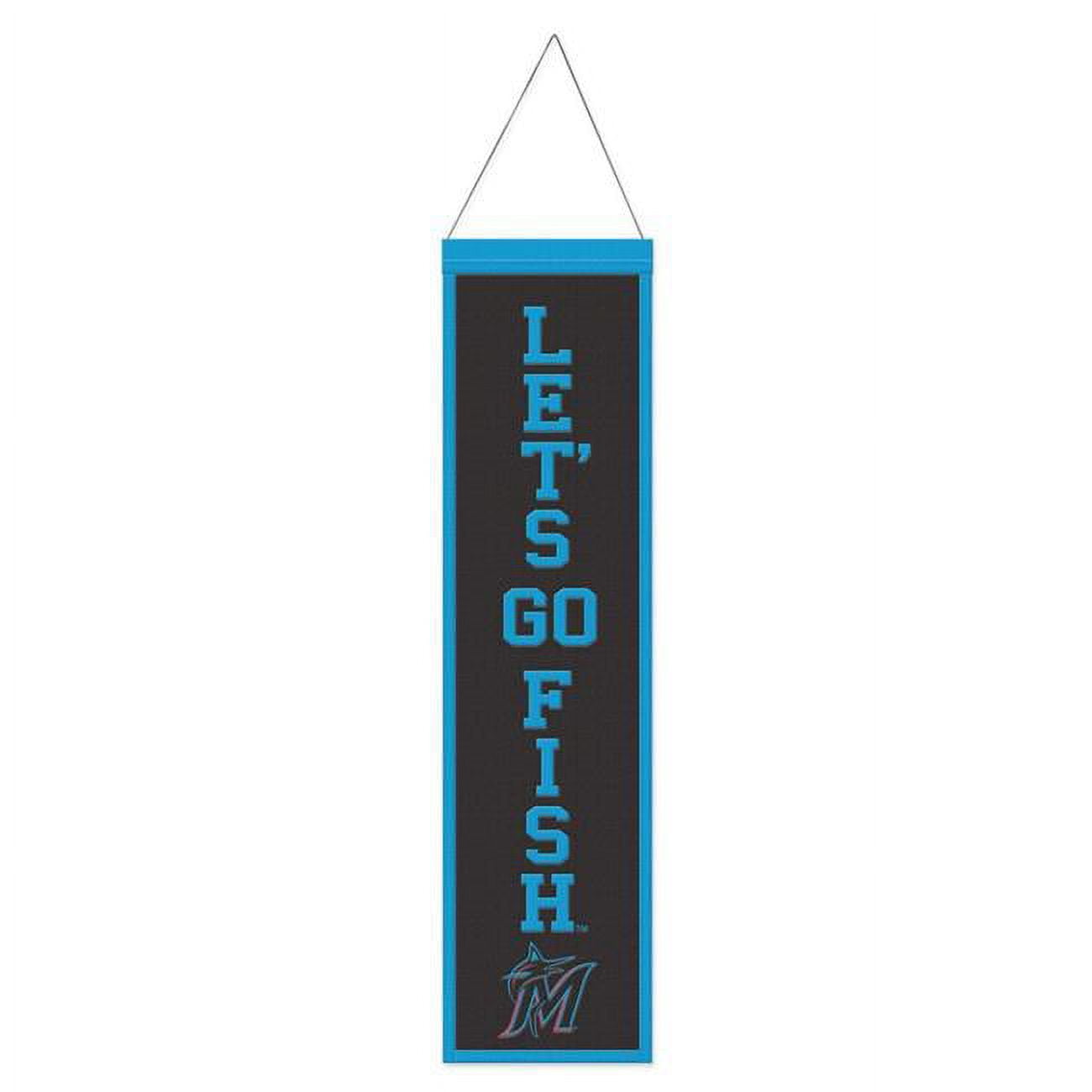 8 x 32 in. Heritage Slogan Design Miami Marlins Wool Banner