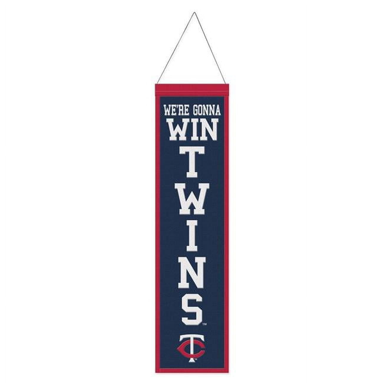 8 x 32 in. MLB Minnesota Twins Wool Heritage Slogan Design Banner