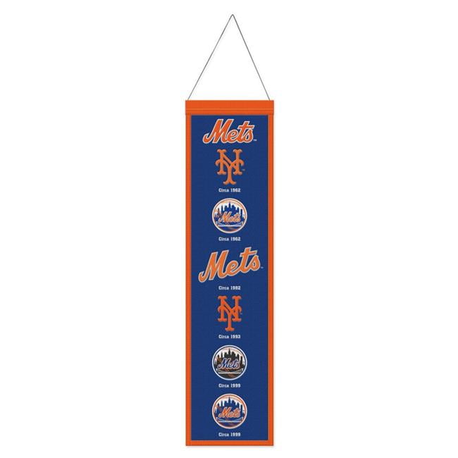 8 x 32 in. New York Mets Wool Heritage Evolution Design Banner