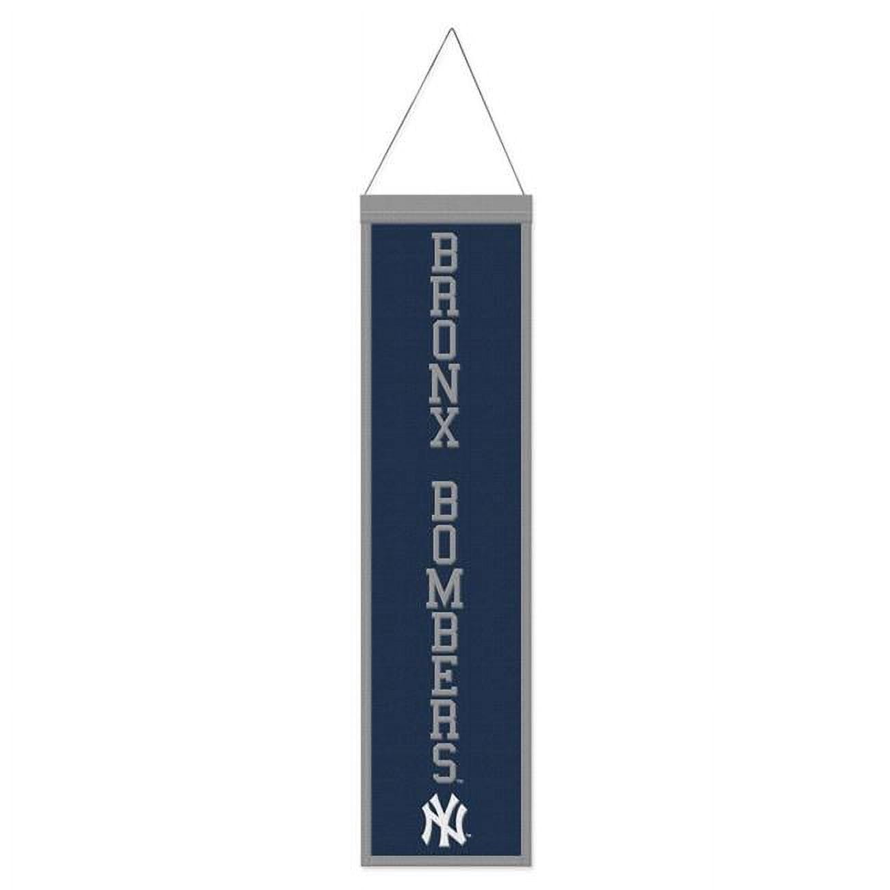 8 x 32 in. MLB Heritage Slogan Design New York Yankees Wool Banner