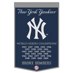 24 x 38 in. MLB New York Yankees Banner Wool Dynasty Champ Design