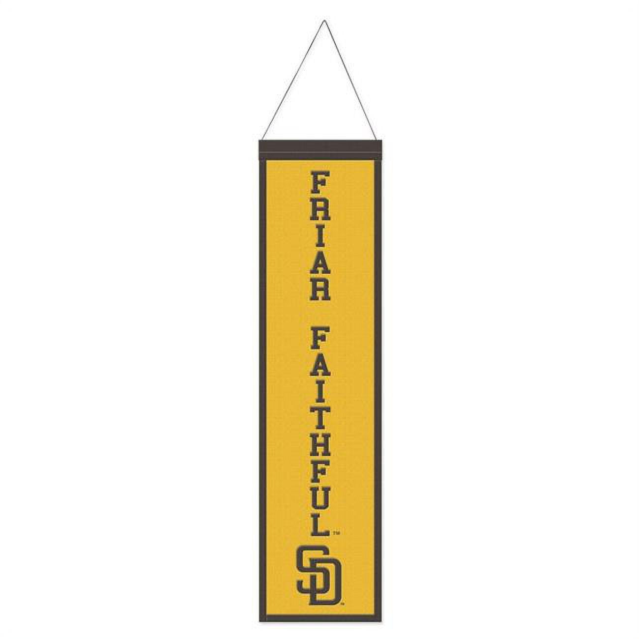 8 x 32 in. Heritage Slogan Design San Diego Padres Wool Banner