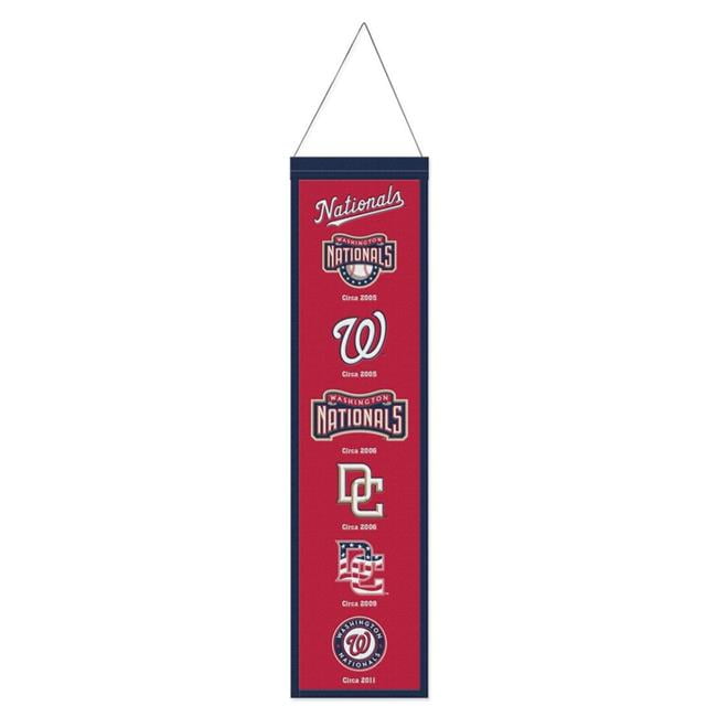 8 x 32 in. Washington Nationals Wool Heritage Evolution Design Banner