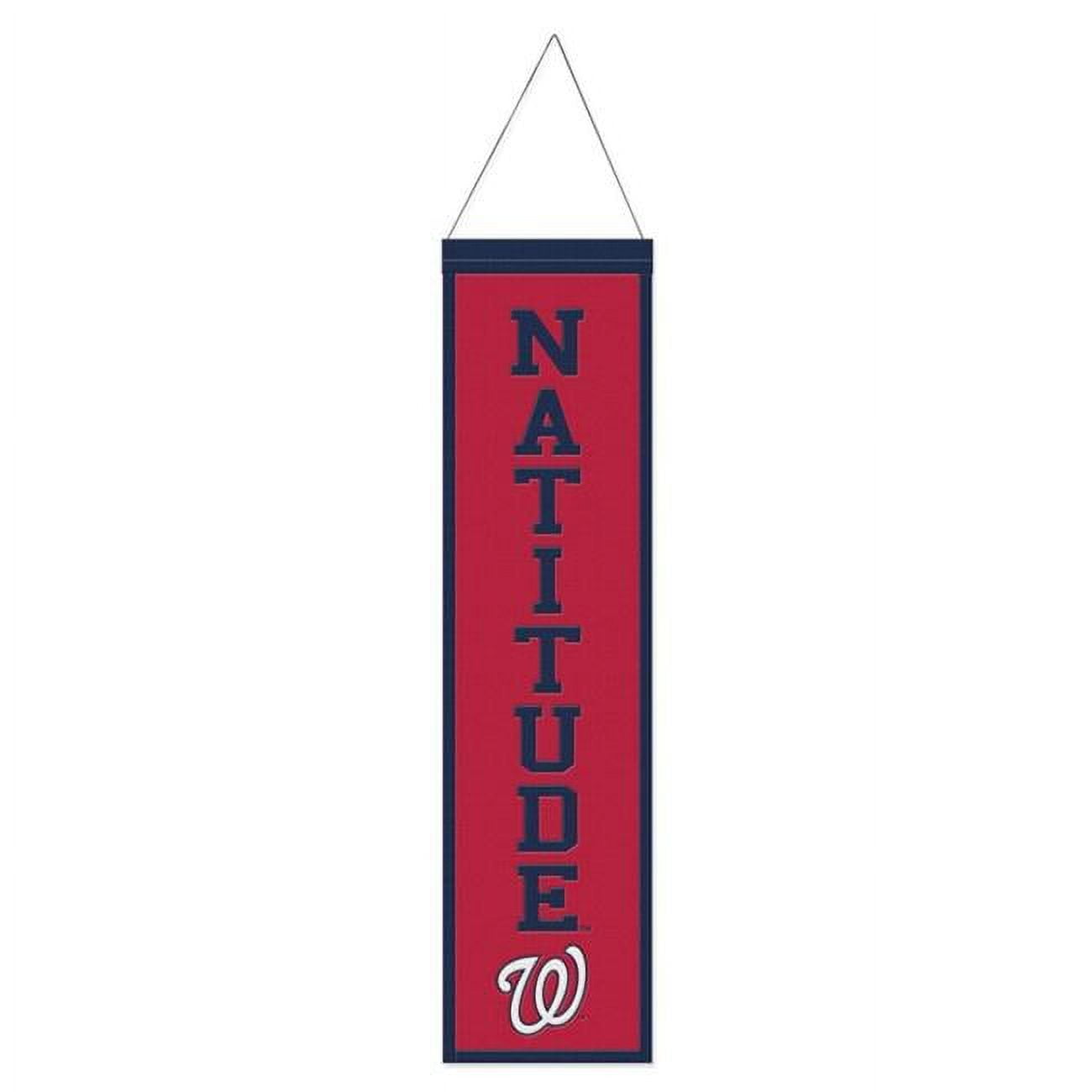 8 x 32 in. Heritage Slogan Design Washington Nationals Wool Banner