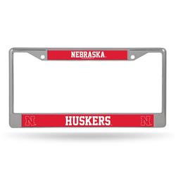 1140744063 Nebraska Cornhuskers Chrome Printed Insert License Plate Frame