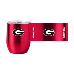 629381200 16 oz NCAA Georgia Bulldogs Stainless Steel Curved Travel Tumbler -  Logo Brands