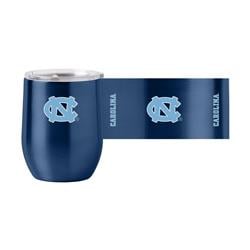 629381202 16 oz NCAA North Carolina Tar Heels Stainless Steel Curved Travel Tumbler -  Logo Brands