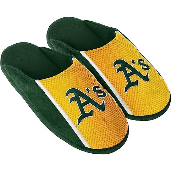 8784965323 Oakland Athletics Slipper - Men Big Logo - Medium - 2 Piece