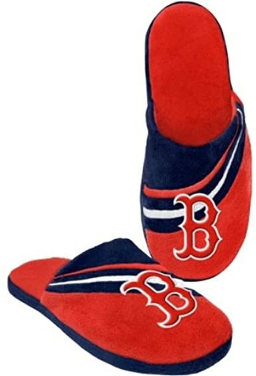 8784905476-L Boston Red Sox Slipper - Big Logo Stripe - Large - 2 Piece