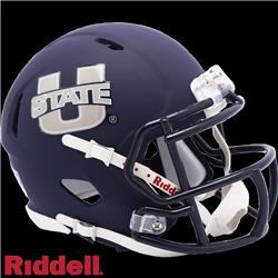 9585589583 NCAA Utah State Aggies  Replica Mini Speed Style Helmet