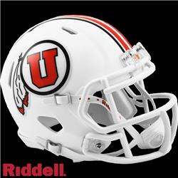 9585590309 Utah Utes Mini Speed Style  Replica Helmet, White
