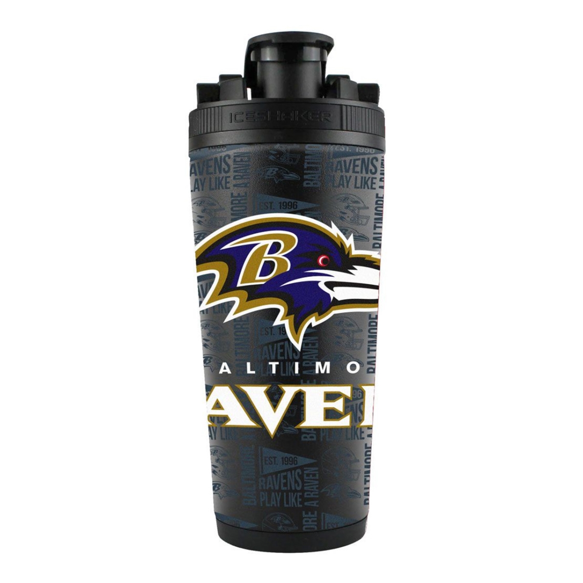 1094312582 26 oz Stainless Steel Baltimore Ravens Ice Shaker