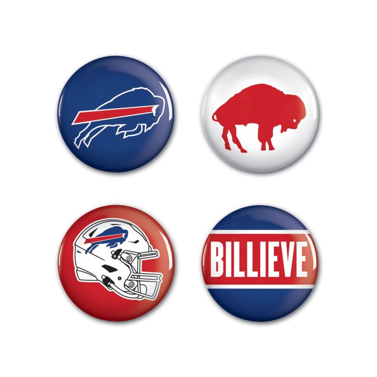 3208588767 Buffalo Bills Buttons, Pack of 4