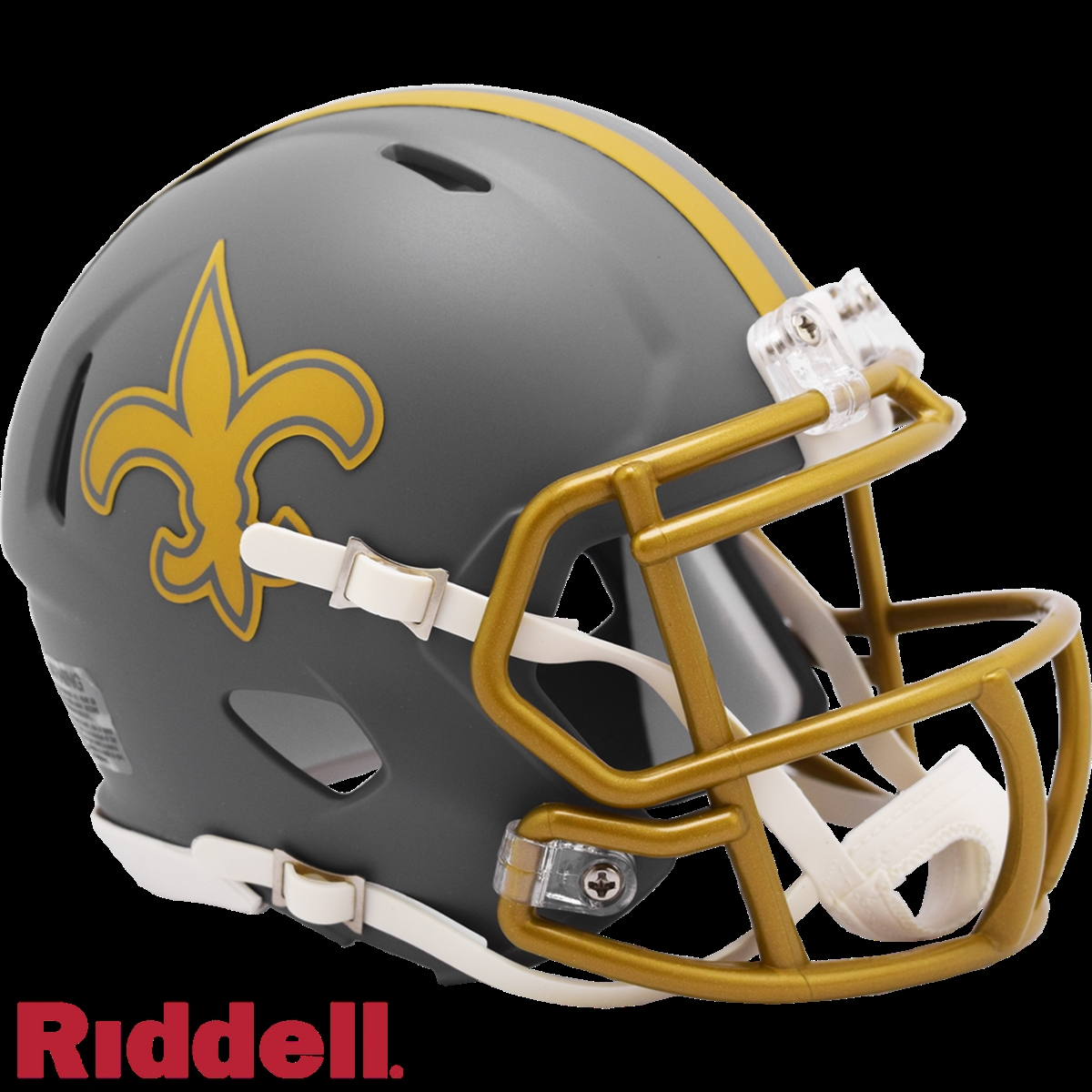 9585563151 Mini Speed Style Slate Alternate Orleans Saints Helmet  Replica