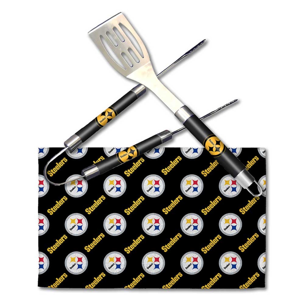 Picture of Northwest 9060428644 Pittsburgh Steelers BBQ Utensil Set&#44; 3 Piece