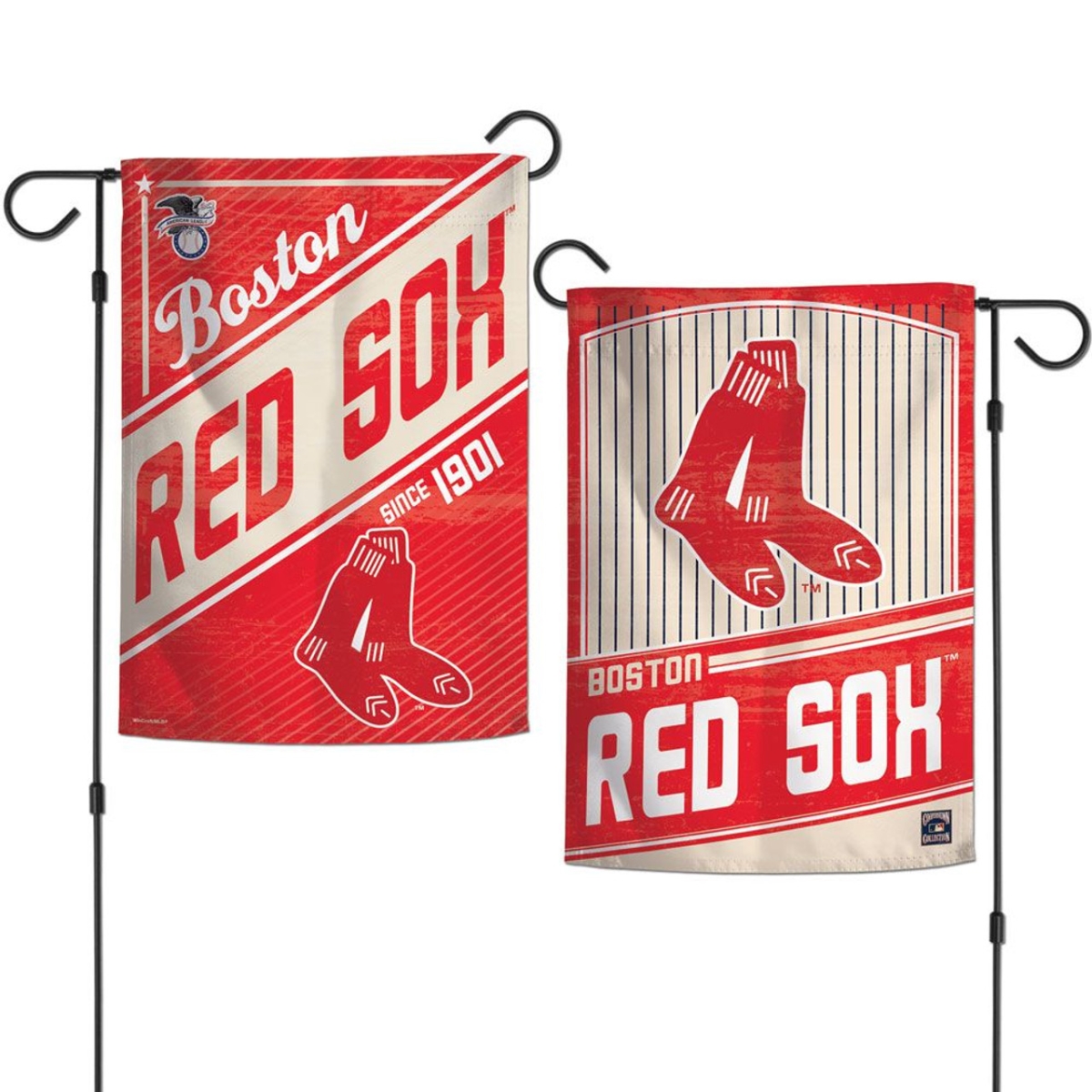 9416605974 12 x 18 in. Garden Style 2 Sided Cooperstown Boston Red Sox Flag