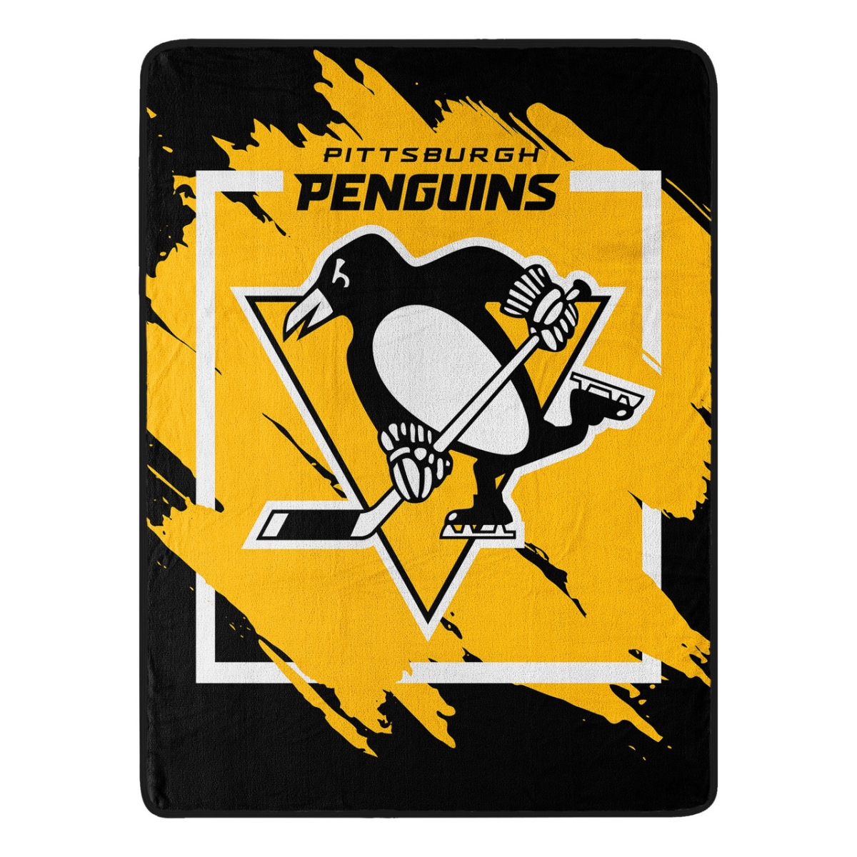 9060433383 60 x 80 in. Raschel Digitize Design Pittsburgh Penguins Blanket