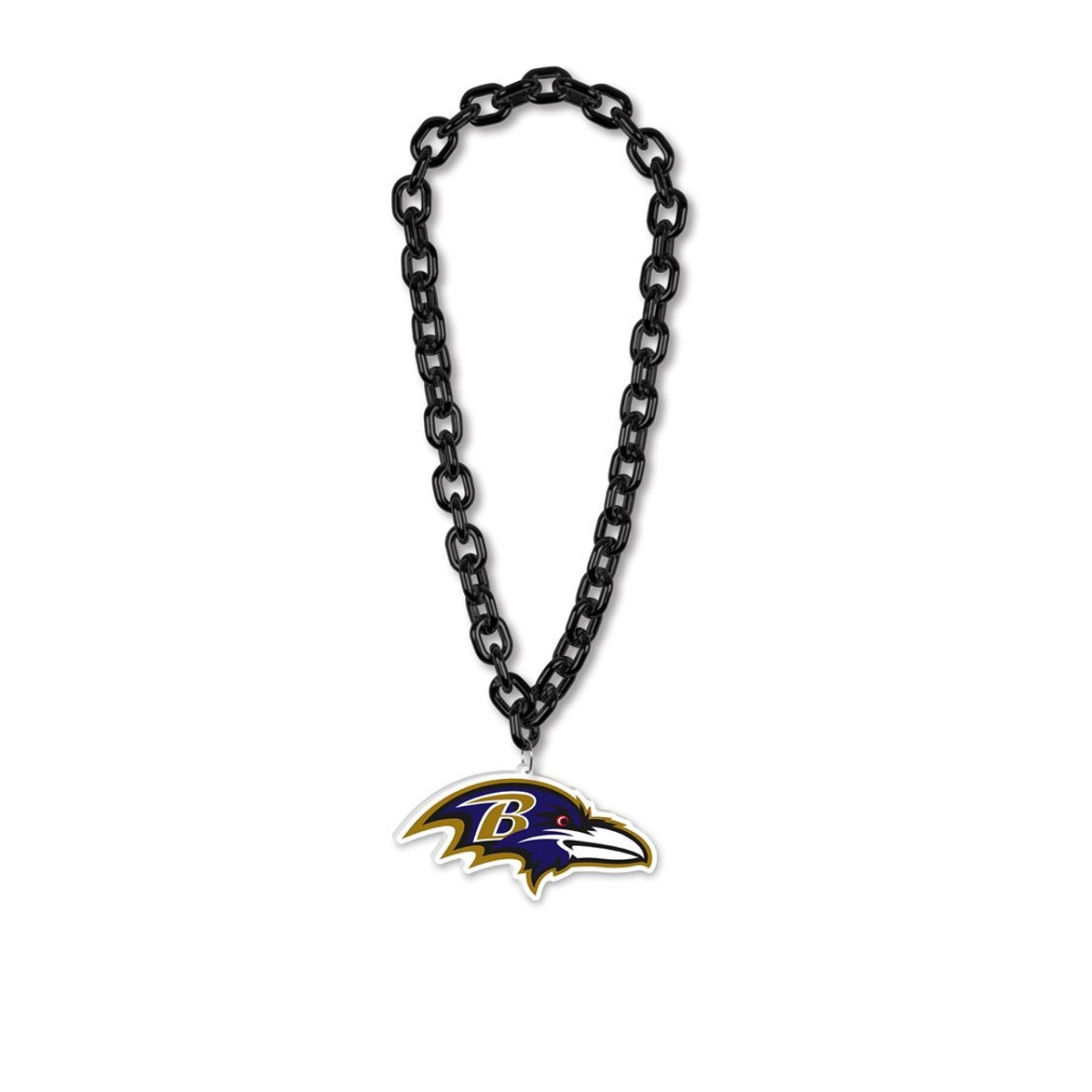 WinCraft - Baltimore Ravens Big Chain Logo Plastic Necklace - Multicolor