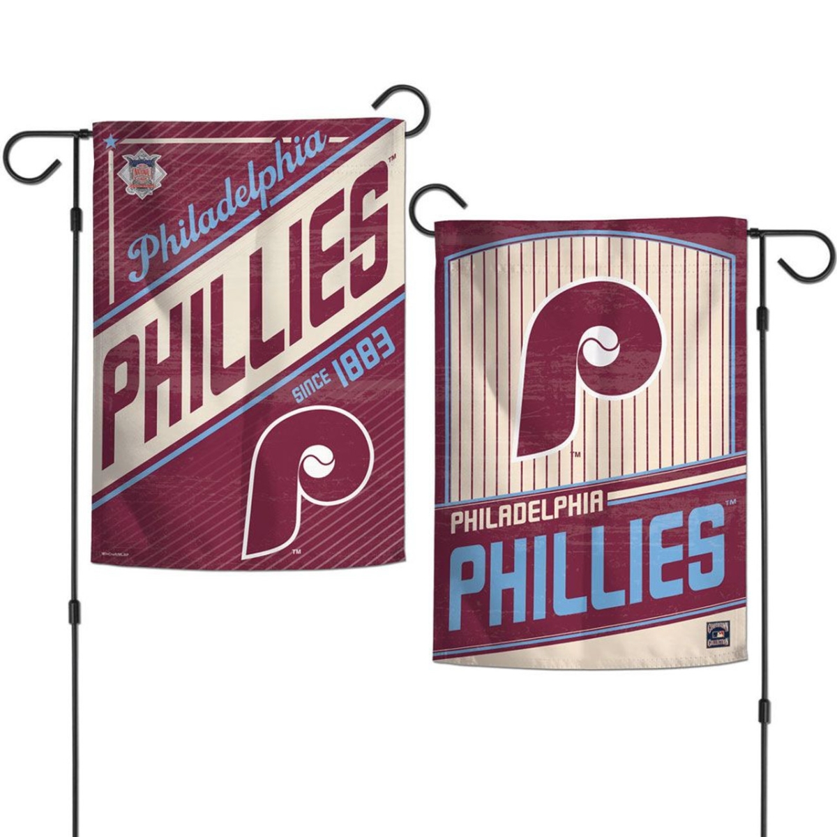 3208526737 12 x 18 in. Philadelphia Phillies 2-Sided Cooperstown Style Garden Flag