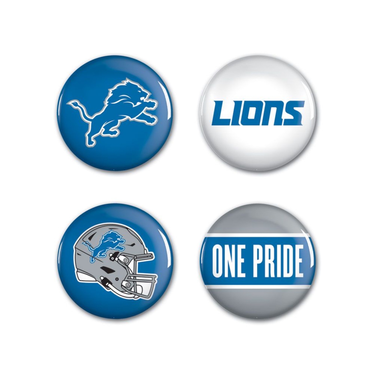 3208588800 Detroit Lions Buttons - Small - Pack of 4