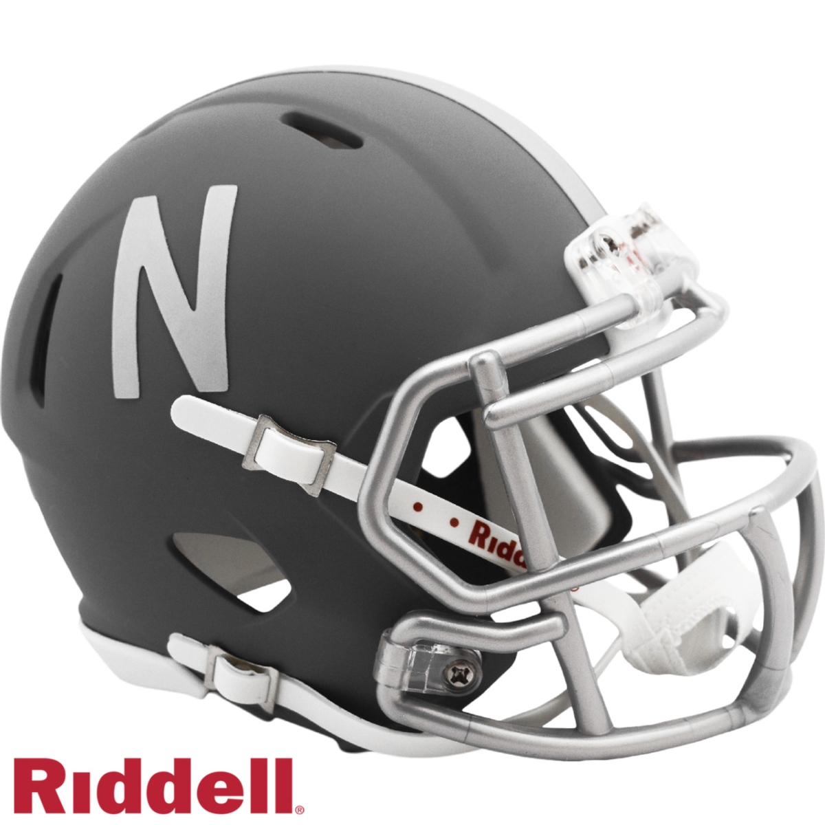 9585590383 Nebraska Cornhuskers Replica Mini Speed Helmet - Slate